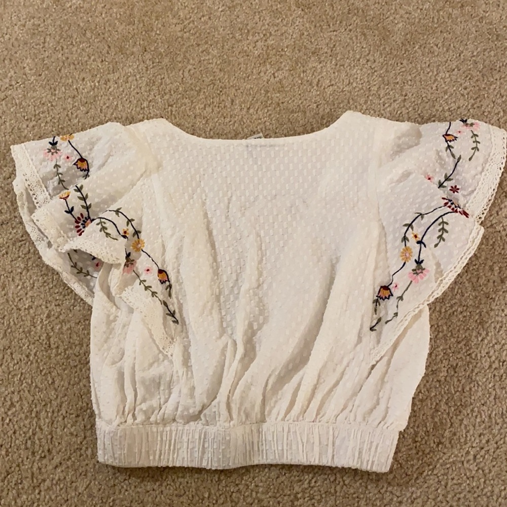 Embroidered crop top - Picture 4 of 4